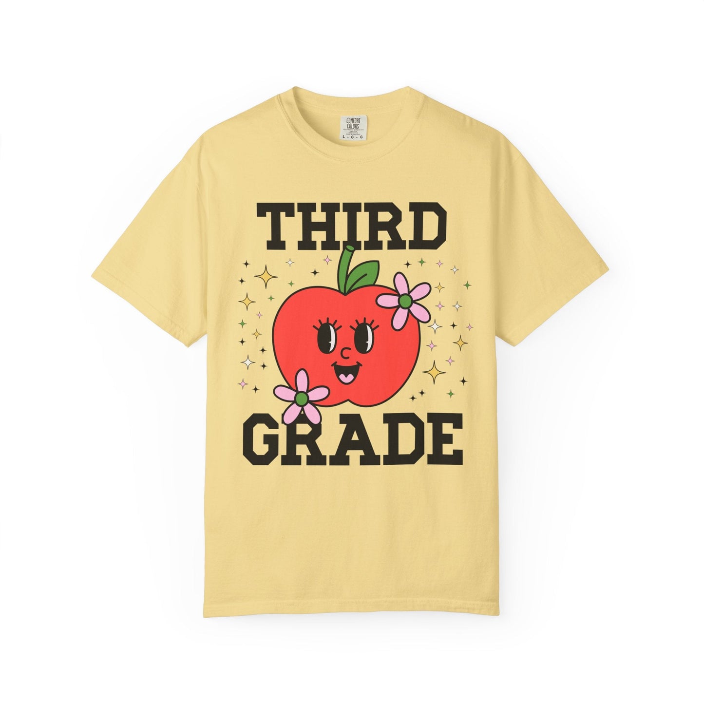 Third Grade Teacher Tee with Apple