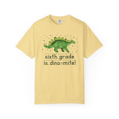 Dinosaur Sixth Grade Teacher Tee