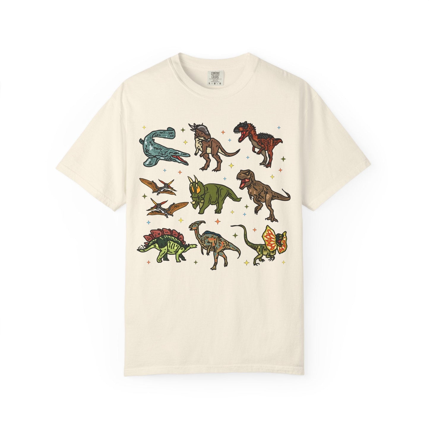 Doodle Dinosaur Tee Shirt with Stars