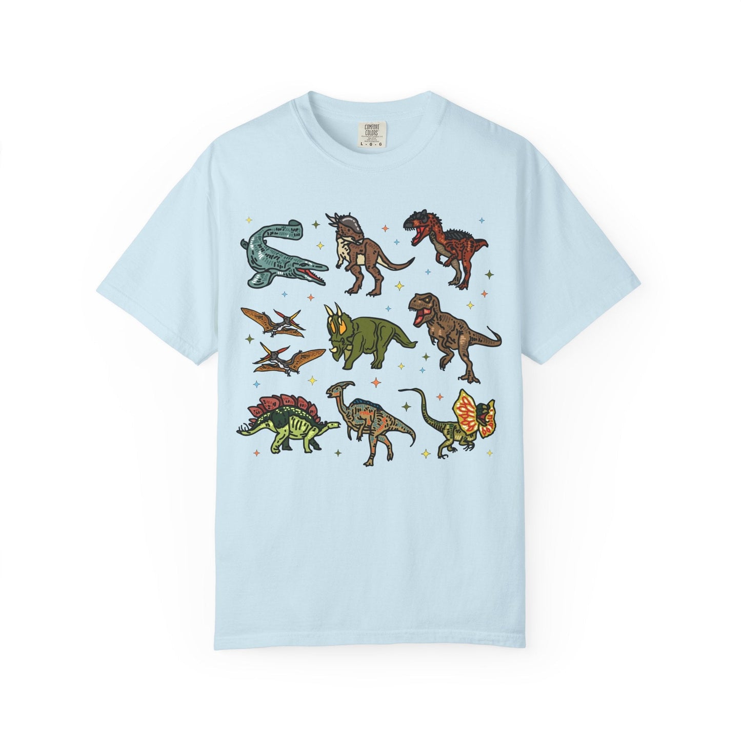 Doodle Dinosaur Tee Shirt with Stars