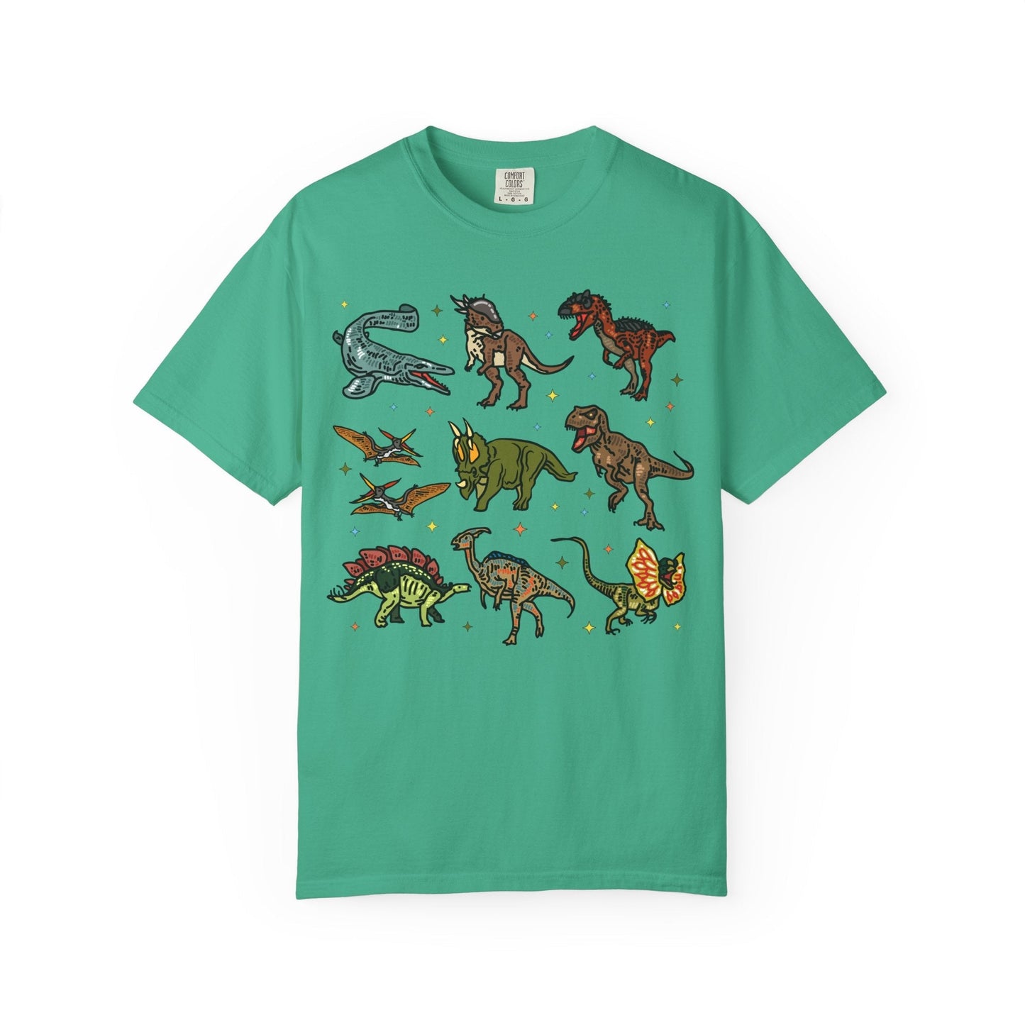 Doodle Dinosaur Tee Shirt with Stars