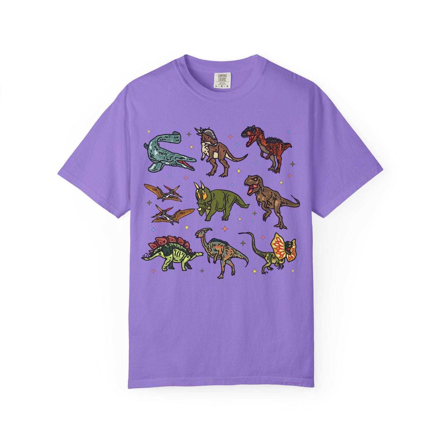 Doodle Dinosaur Tee Shirt with Stars
