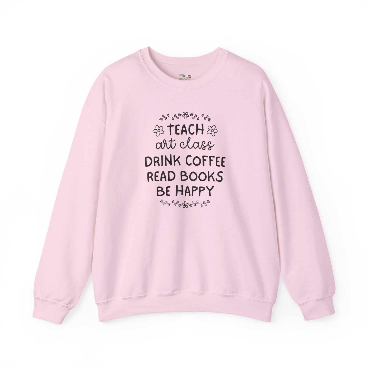 Elementary Art Teacher Sweatshirt with Flowers