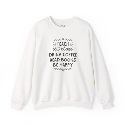 Elementary Art Teacher Sweatshirt with Flowers