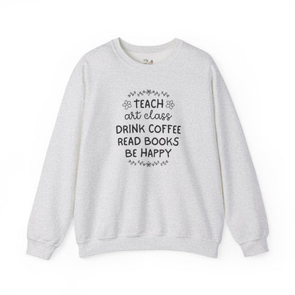 Elementary Art Teacher Sweatshirt with Flowers
