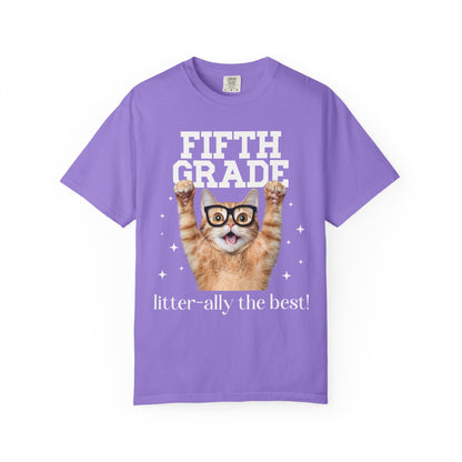 Fifth Grade Teacher Cat Tee