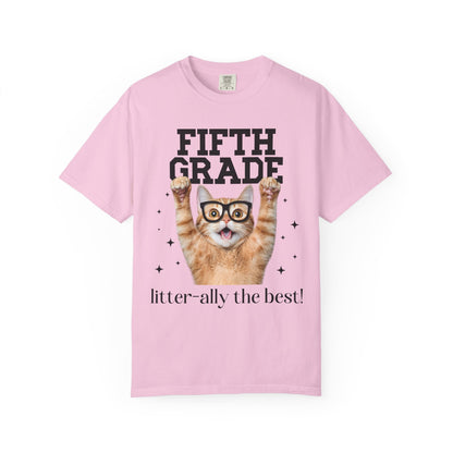 Fifth Grade Teacher Cat Tee