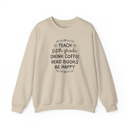 Fifth Grade Teacher Sweatshirt with Flowers