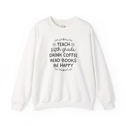 Fifth Grade Teacher Sweatshirt with Flowers