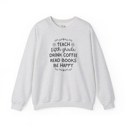 Fifth Grade Teacher Sweatshirt with Flowers