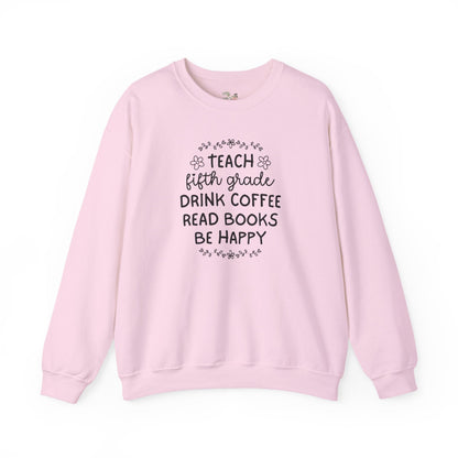 Fifth Grade Teacher Sweatshirt with Flowers