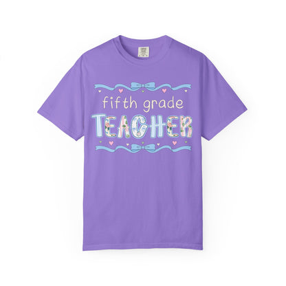 Fifth Grade Teacher Tee with Bow