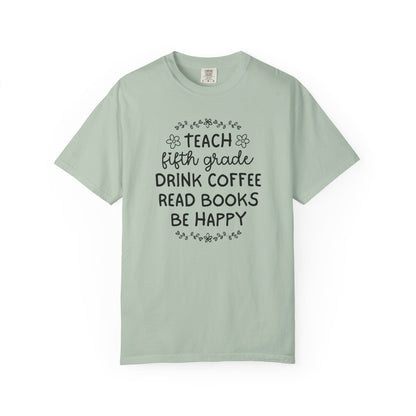 Bookish Fifth Grade Teacher Tee