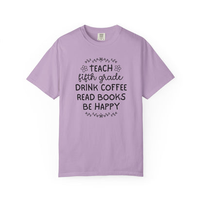 Bookish Fifth Grade Teacher Tee