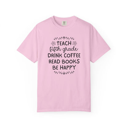 Bookish Fifth Grade Teacher Tee