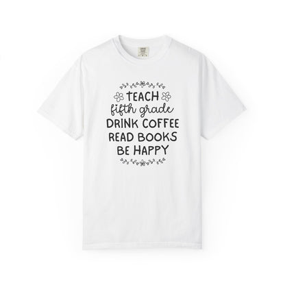 Bookish Fifth Grade Teacher Tee