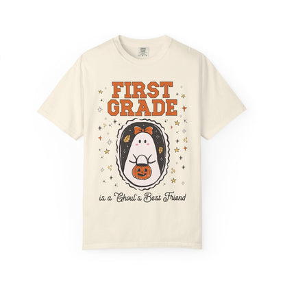 First Grade Halloween Teacher Tee
