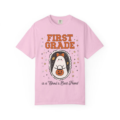 First Grade Halloween Teacher Tee