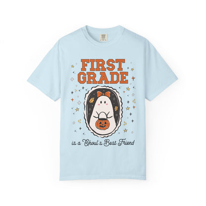 First Grade Halloween Teacher Tee