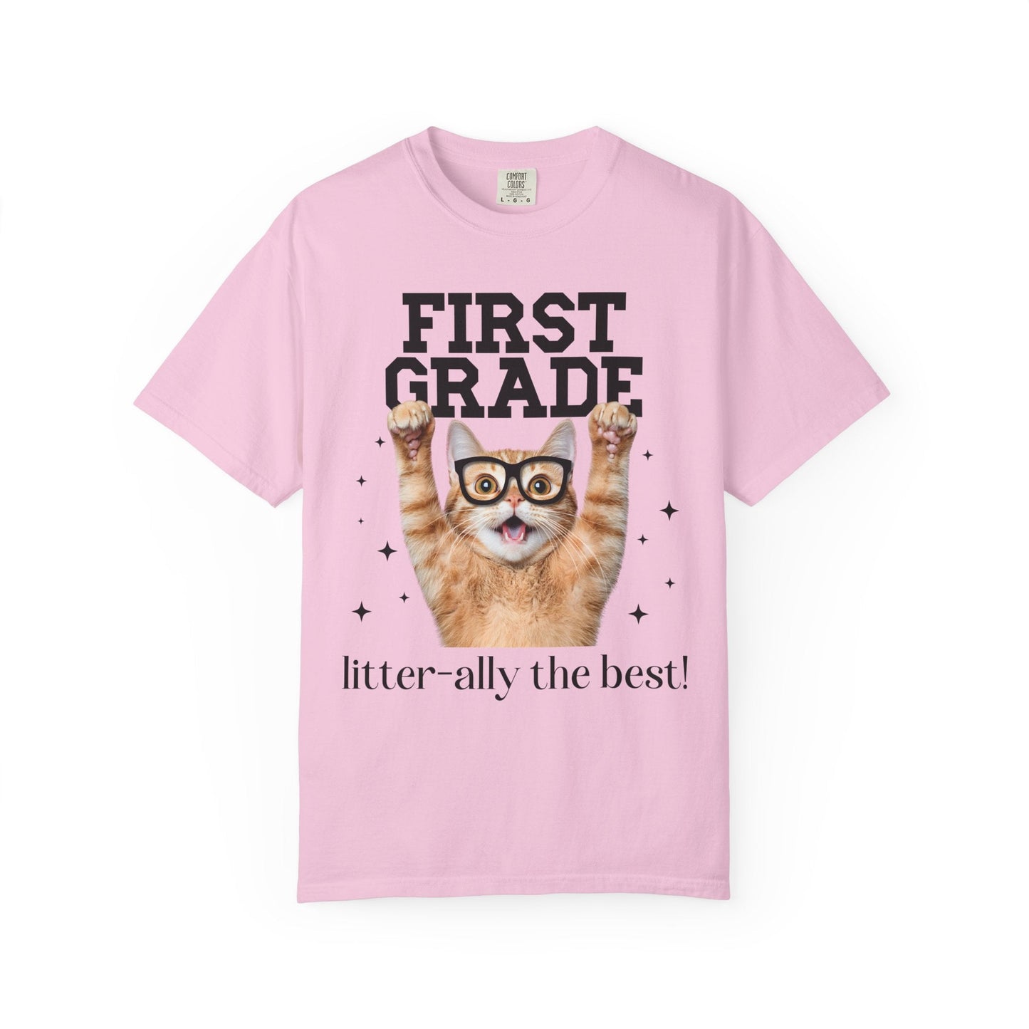 First Grade Teacher Cat Tee