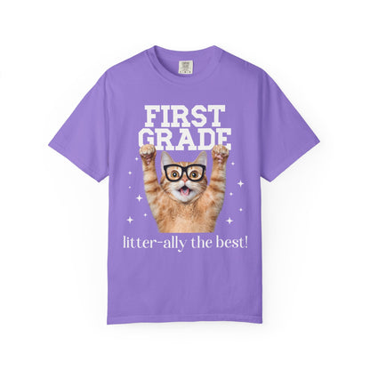 First Grade Teacher Cat Tee