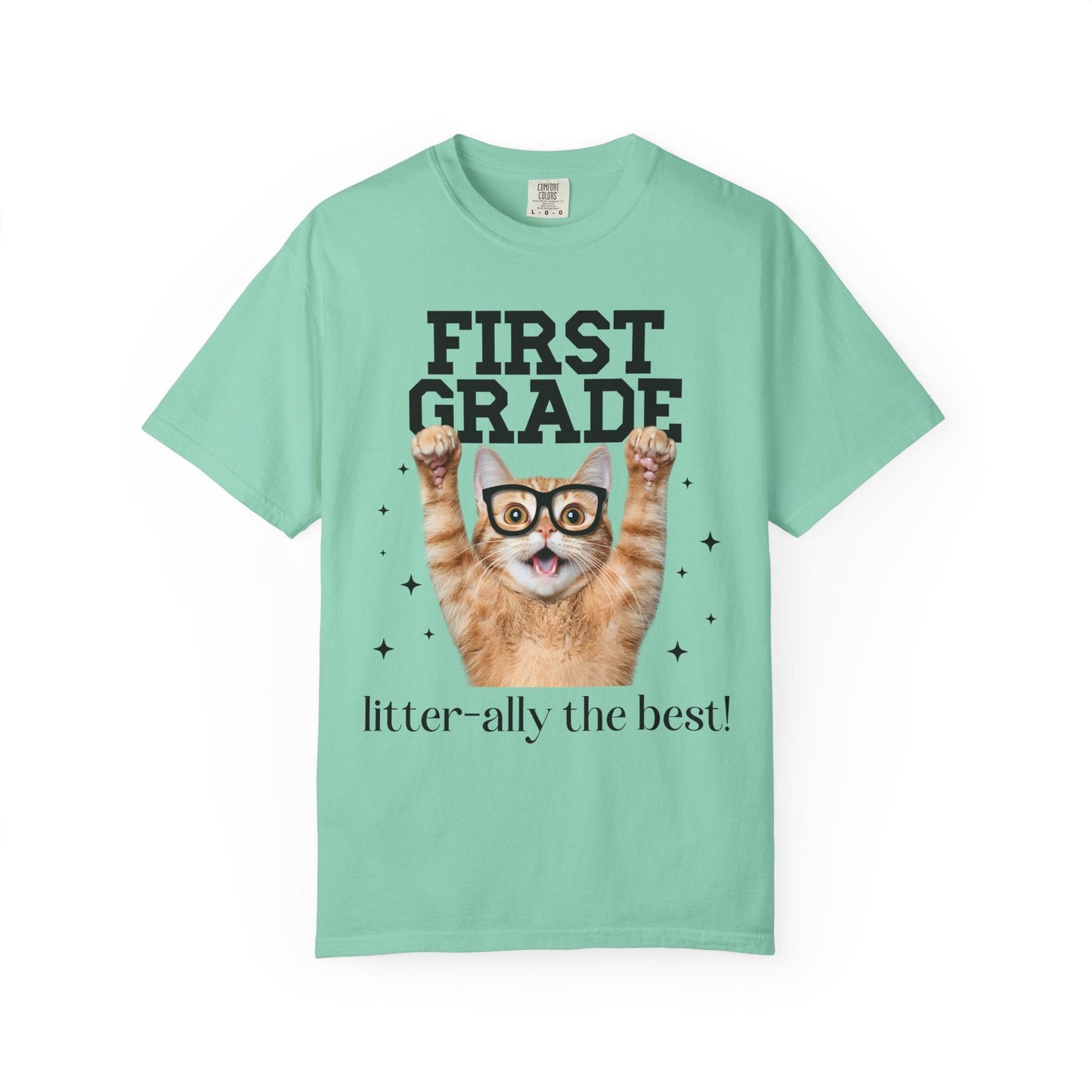 First Grade Teacher Cat Tee