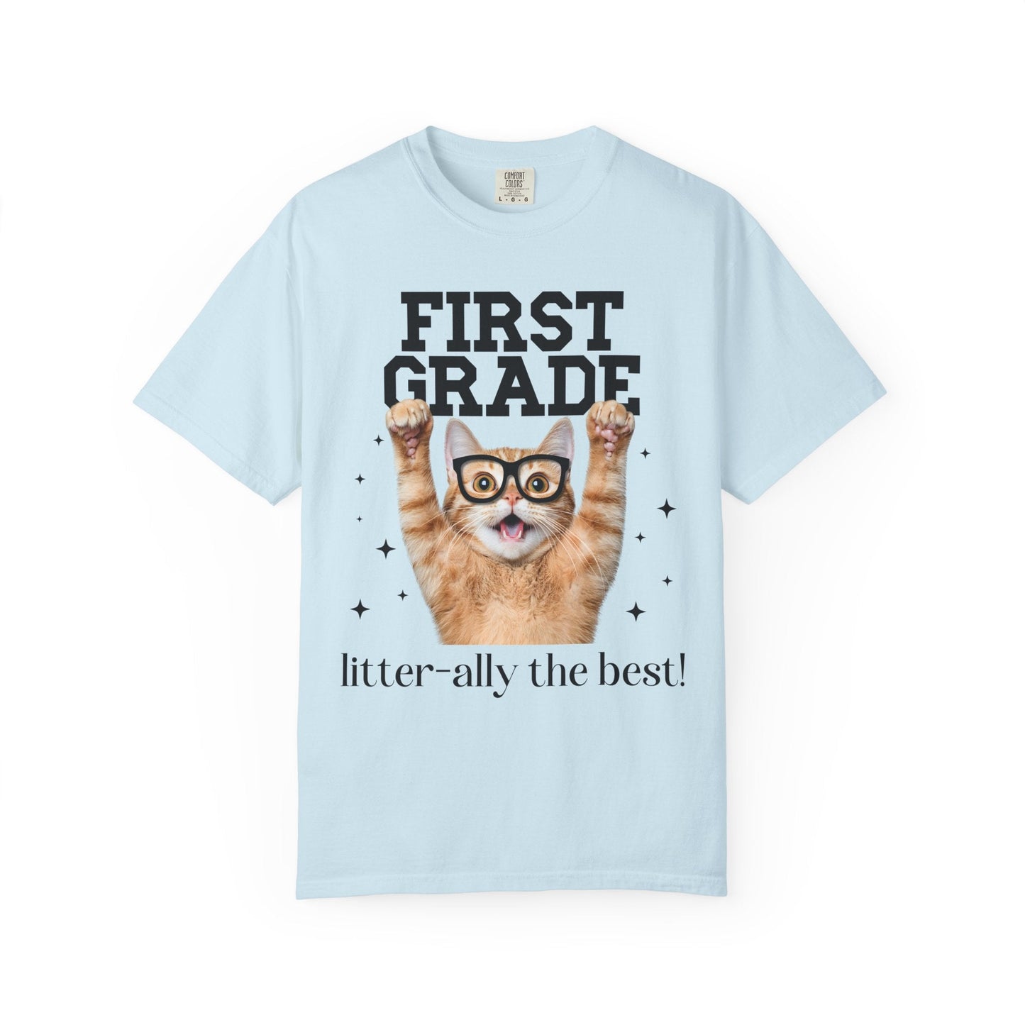 First Grade Teacher Cat Tee