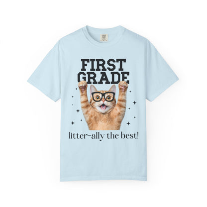 First Grade Teacher Cat Tee