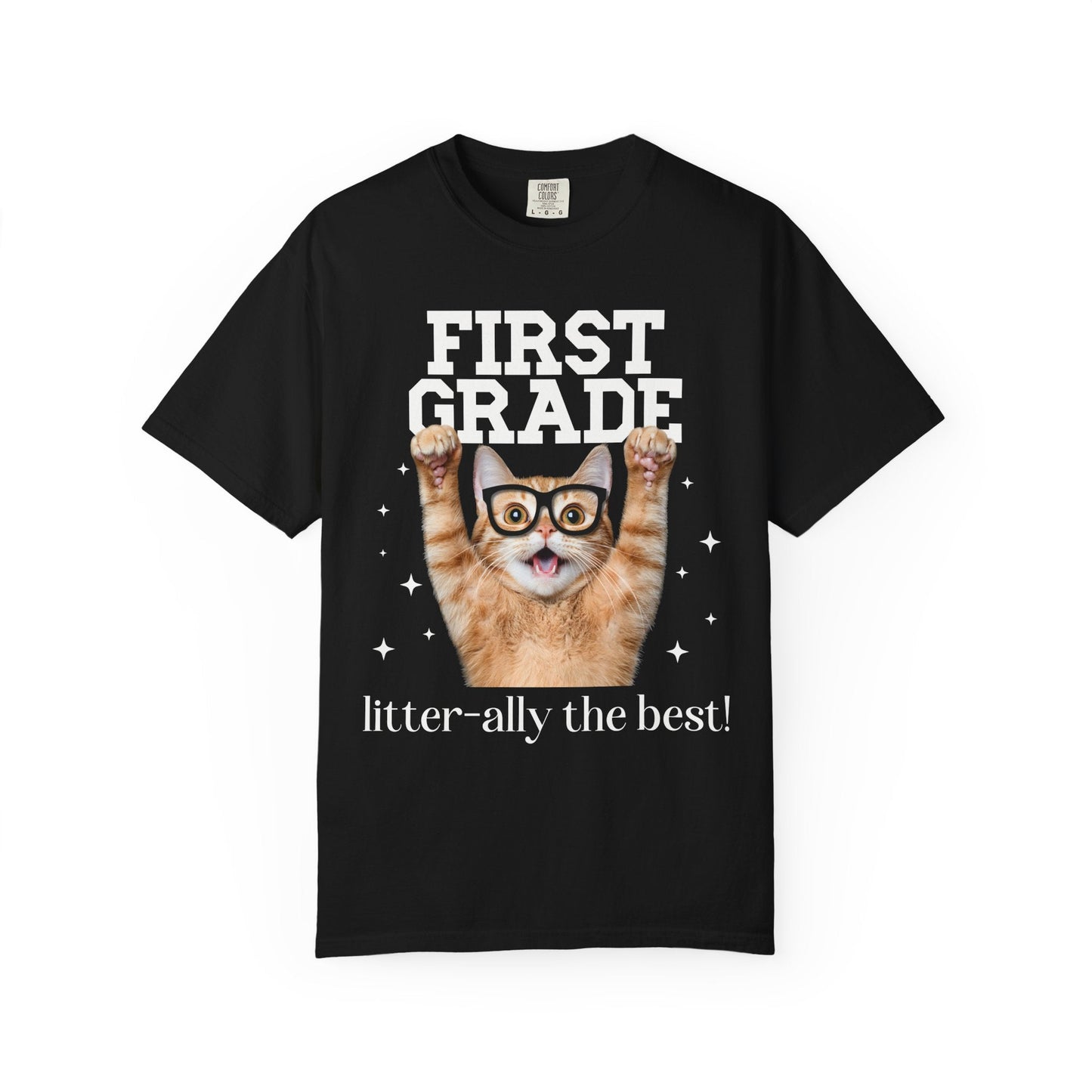 First Grade Teacher Cat Tee