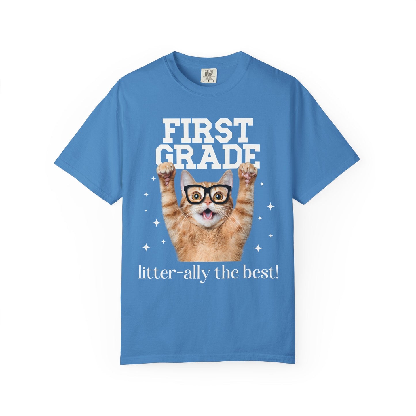 First Grade Teacher Cat Tee