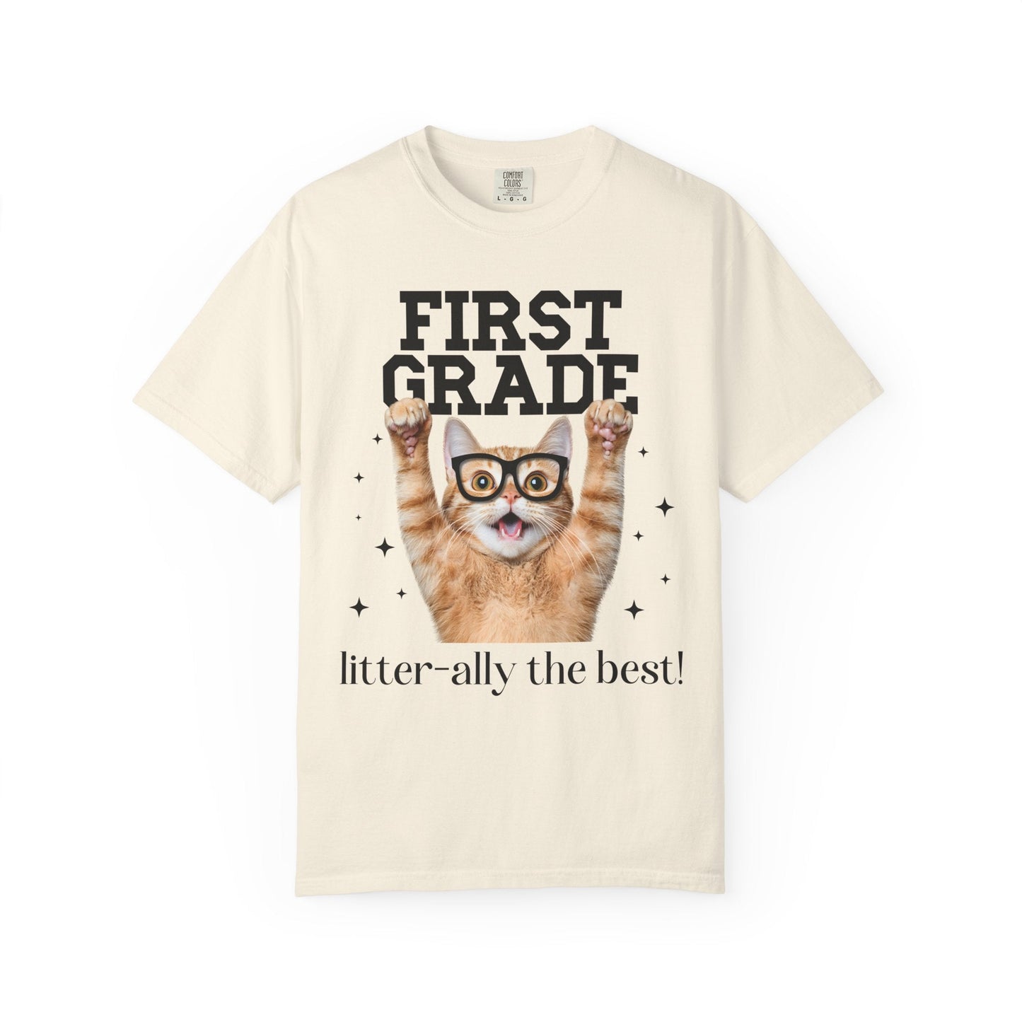 First Grade Teacher Cat Tee