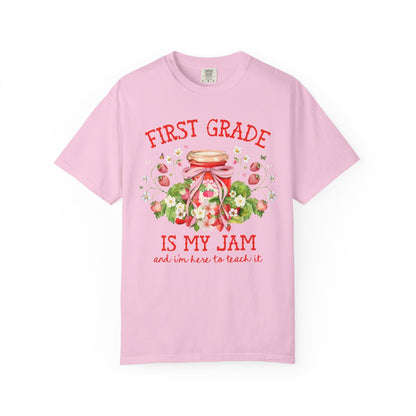 First Grade Teacher Strawberry Tee Shirt