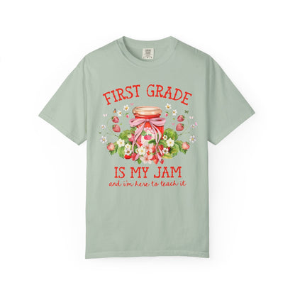 First Grade Teacher Strawberry Tee Shirt