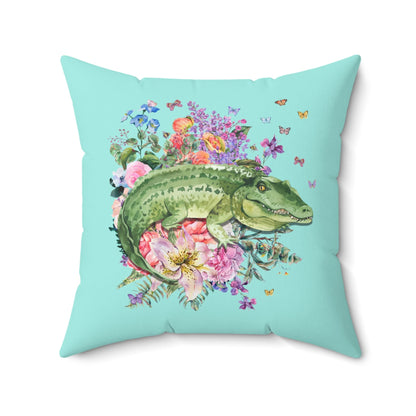 Floral Alligator Pillow
