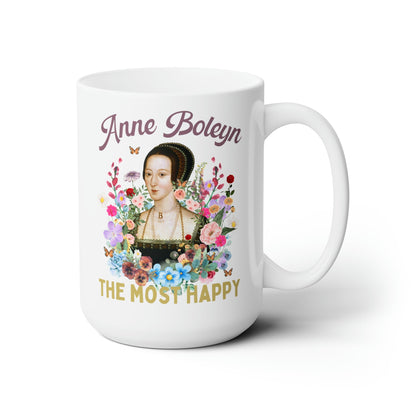 Floral Anne Boleyn Mug for History Lover: 15 Oz Coffee Mug