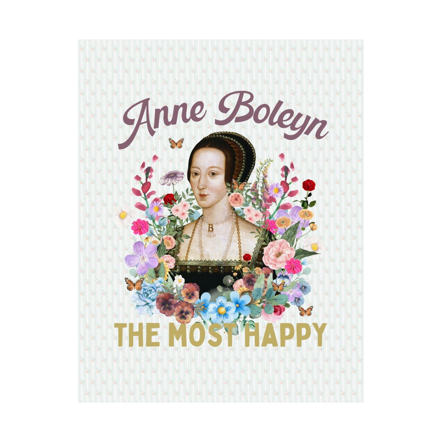 Floral Anne Boleyn Poster Print