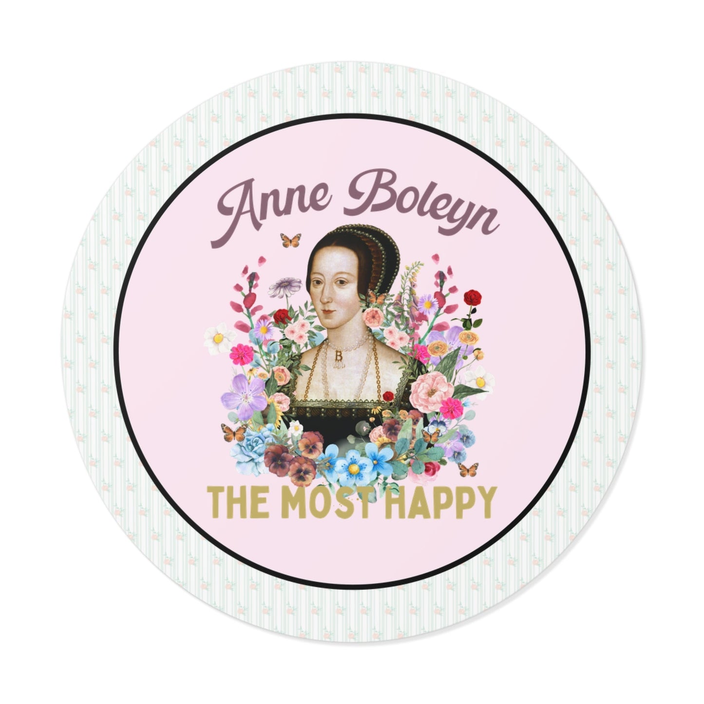 Floral Anne Boleyn Sticker