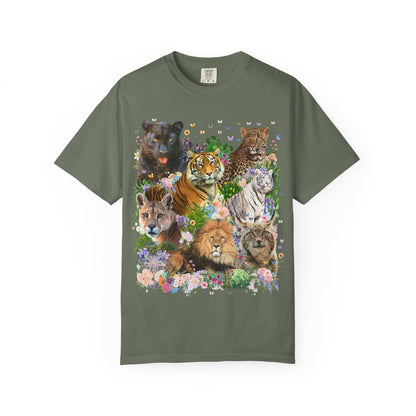 Floral Big Cat Collage