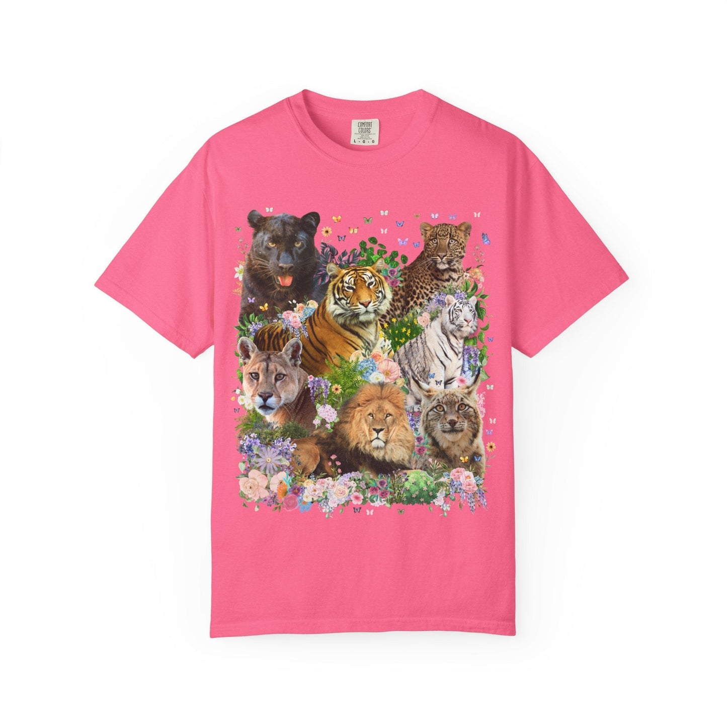 Floral Big Cat Collage