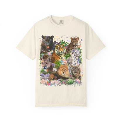Floral Big Cat Collage