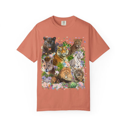 Floral Big Cat Collage