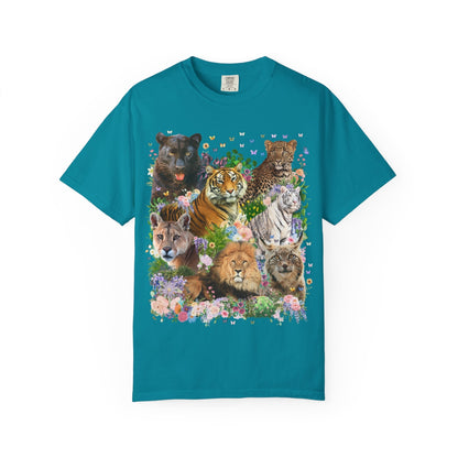 Floral Big Cat Collage