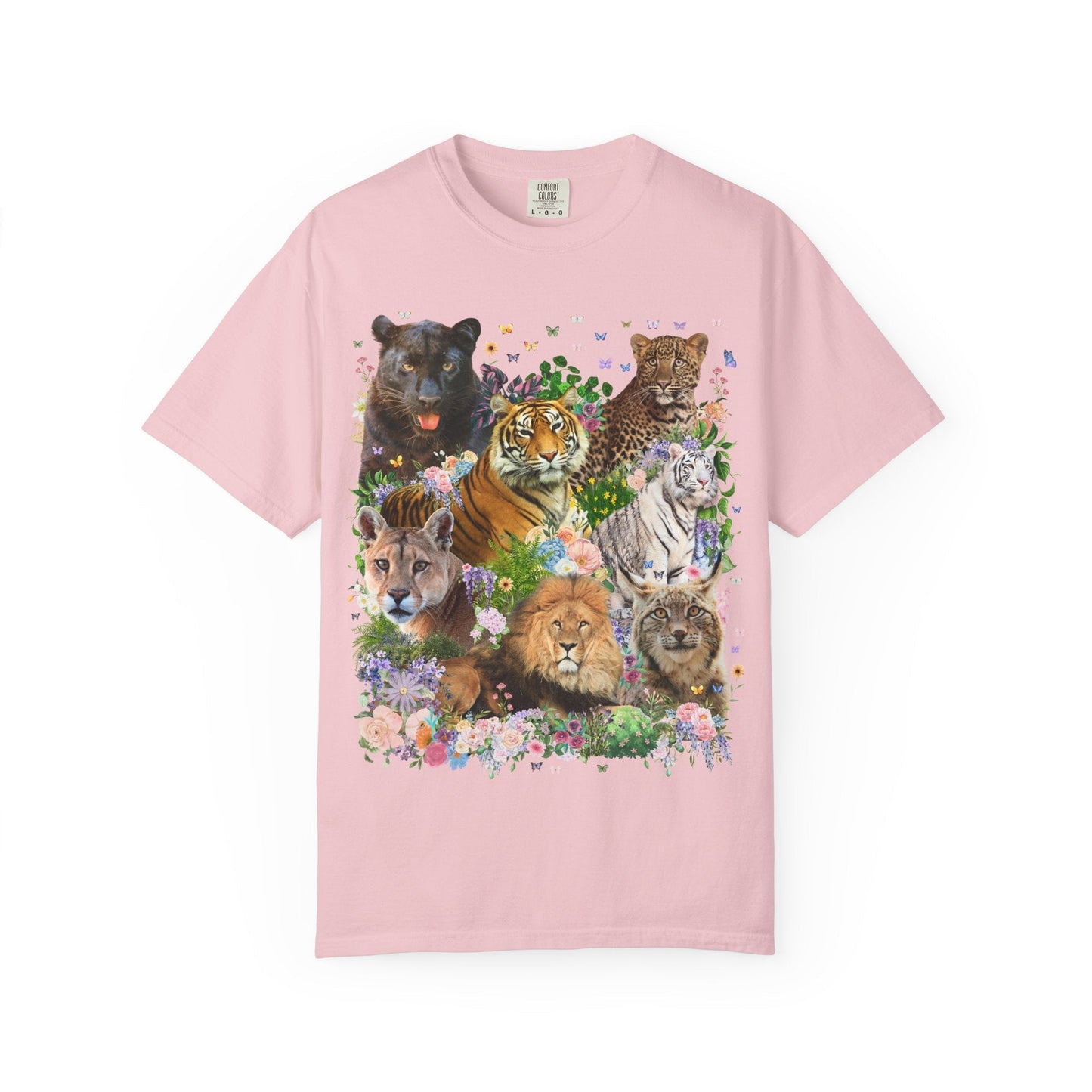 Floral Big Cat Collage