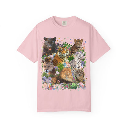 Floral Big Cat Collage