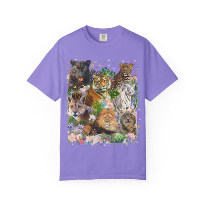 Floral Big Cat Collage