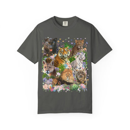 Floral Big Cat Collage