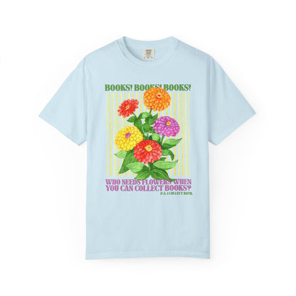 Floral Book Lover Tee Shirt for Reader