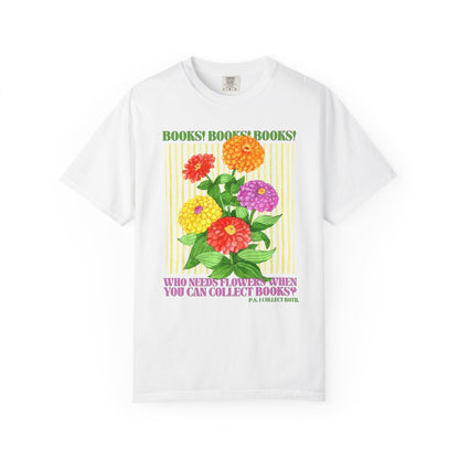 Floral Book Lover Tee Shirt for Reader