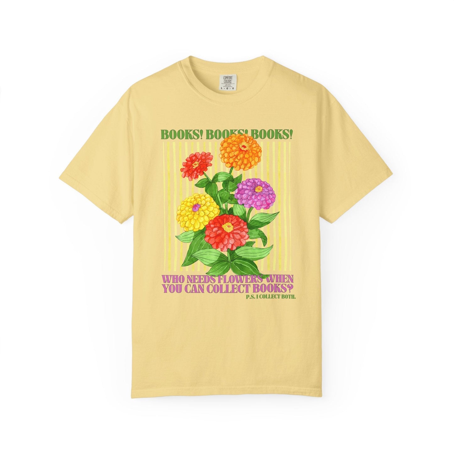 Floral Book Lover Tee Shirt for Reader