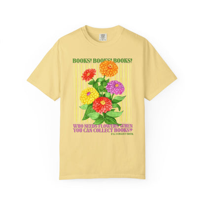 Floral Book Lover Tee Shirt for Reader